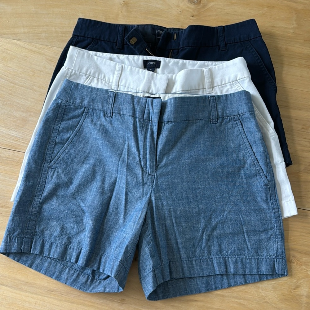 J. Crew Women's Shorts in Blue, White, and Black